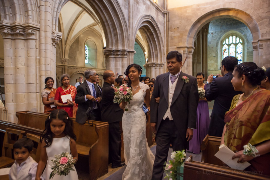 bride walking down the aisle